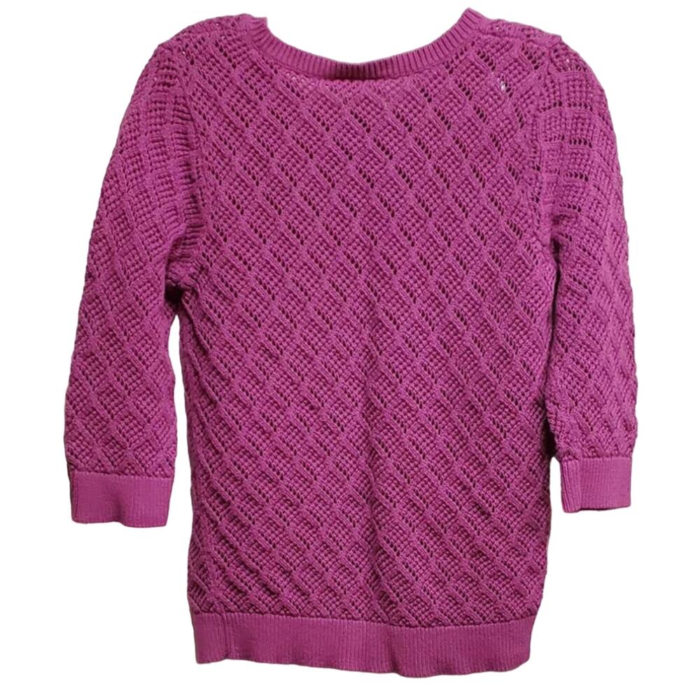 Loft Women's Petite Purple Pullover Knit Sweater Springtime Petite Size LP - Picture 3 of 3